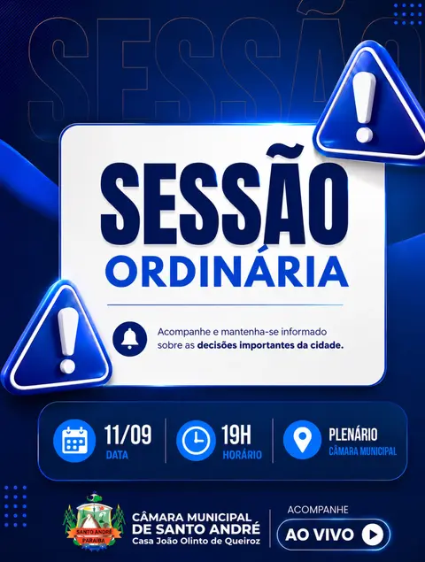 A Câmara Municipal de Santo André convida toda a população santoandreense para acompanh...