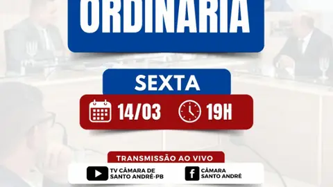 Sessão Ordinária da Câmara de Santo André nesta sexta-feira (14): acompanhe ao vivo