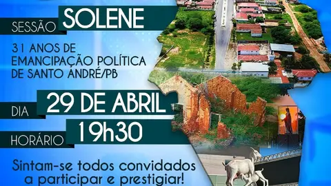 Venha celebrar os 31 anos de Emancipação Política de Santo André na Sessão Solene desta terça (29)