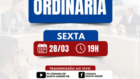 Sessão Ordinária da Câmara de Santo André nesta sexta-feira (28): acompanhe ao vivo