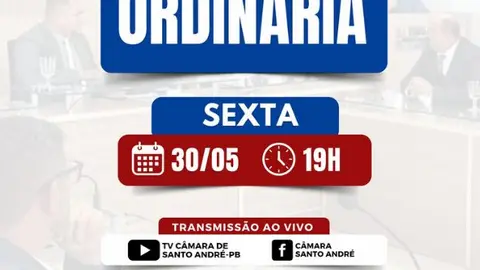 Câmara de Santo André convida população para Sessão Ordinária nesta sexta-feira (30)