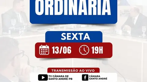 Câmara de Santo André convida população para Sessão Ordinária nesta sexta-feira (13)