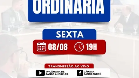 Câmara de Santo André realiza Sessão Ordinária transmitida ao vivo nesta sexta-feira (08)