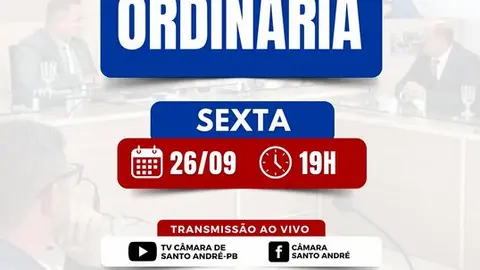 Sessão Ordinária da Câmara Municipal de Santo André acontece nesta sexta-feira
