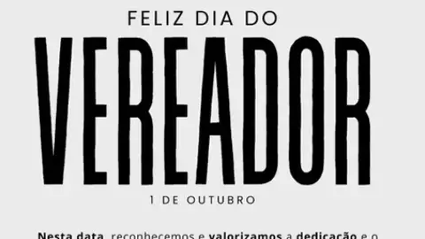 A Câmara Municipal de Santo André parabeniza todos os vereadores e vereadoras pelo seu dia