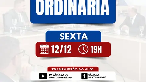 Câmara de Santo André transmite Sessão Ordinária ao vivo nesta sexta (12)