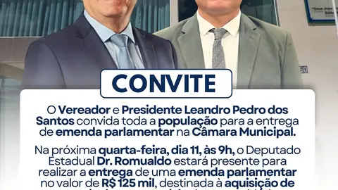 Câmara: Emenda de R$ 125 mil para Saúde e Homenagem ao Dia da Mulher