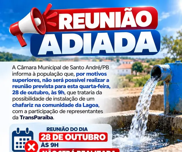 Câmara de Santo André adia reunião sobre chafariz na comunidade da Lagoa