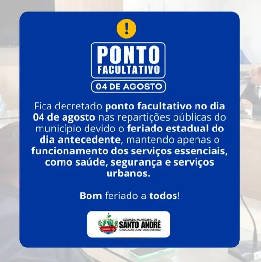Ponto facultativo é decretado em 04 de agosto pelo aniversário da Paraíba