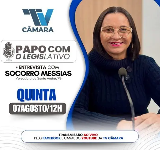 Socorro Messias é a próxima entrevistada no "Papo com o Legislativo" nessa quinta-feira (07)