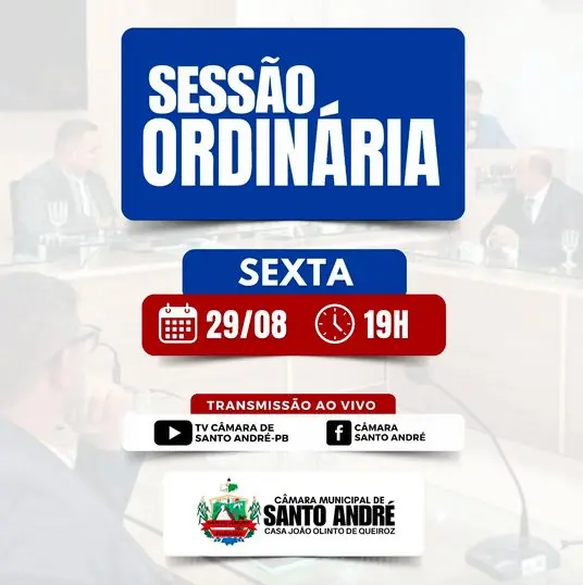 Sessão Ordinária nesta sexta-feira com transmissão ao vivo