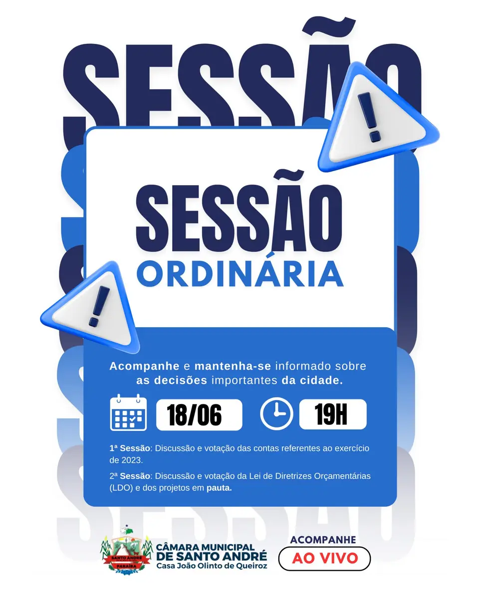 Câmara de Santo André realiza duas sessões para votar contas e LDO