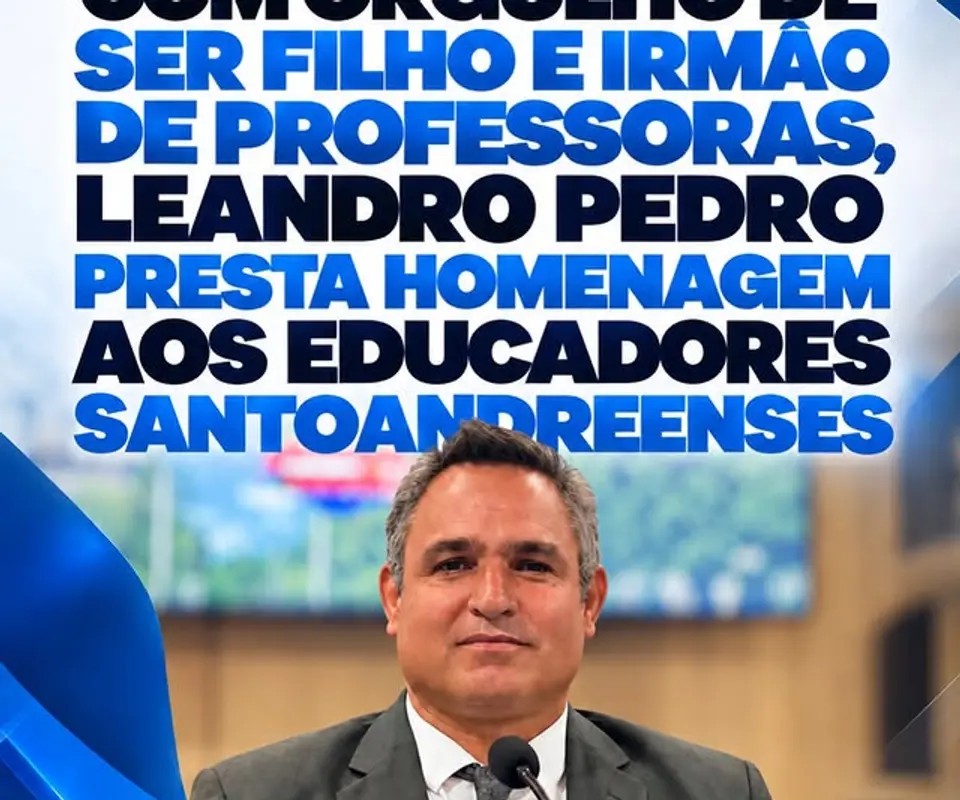 Presidente da Câmara de Santo André homenageia professores do município