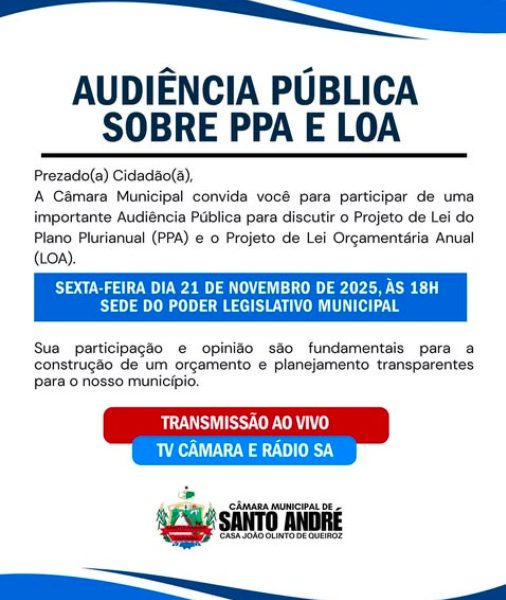 Audiência Pública sobre PPA e LOA